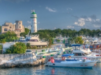 Caleta and Lighthouse  Boats and lighthouse at north caleta