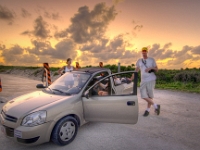 Rental Car  Our rental wheels and late afternoon sky near Coconuts